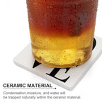 Love - Ceramic Coasters (Square) Ceramic Coasters Love Printed Offshore