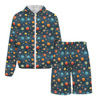 Galaxy Men's Lightweight Sun Hoodie & Shorts Set Men's Lightweight Sun Hoodie & Shorts Printed Offshore Space