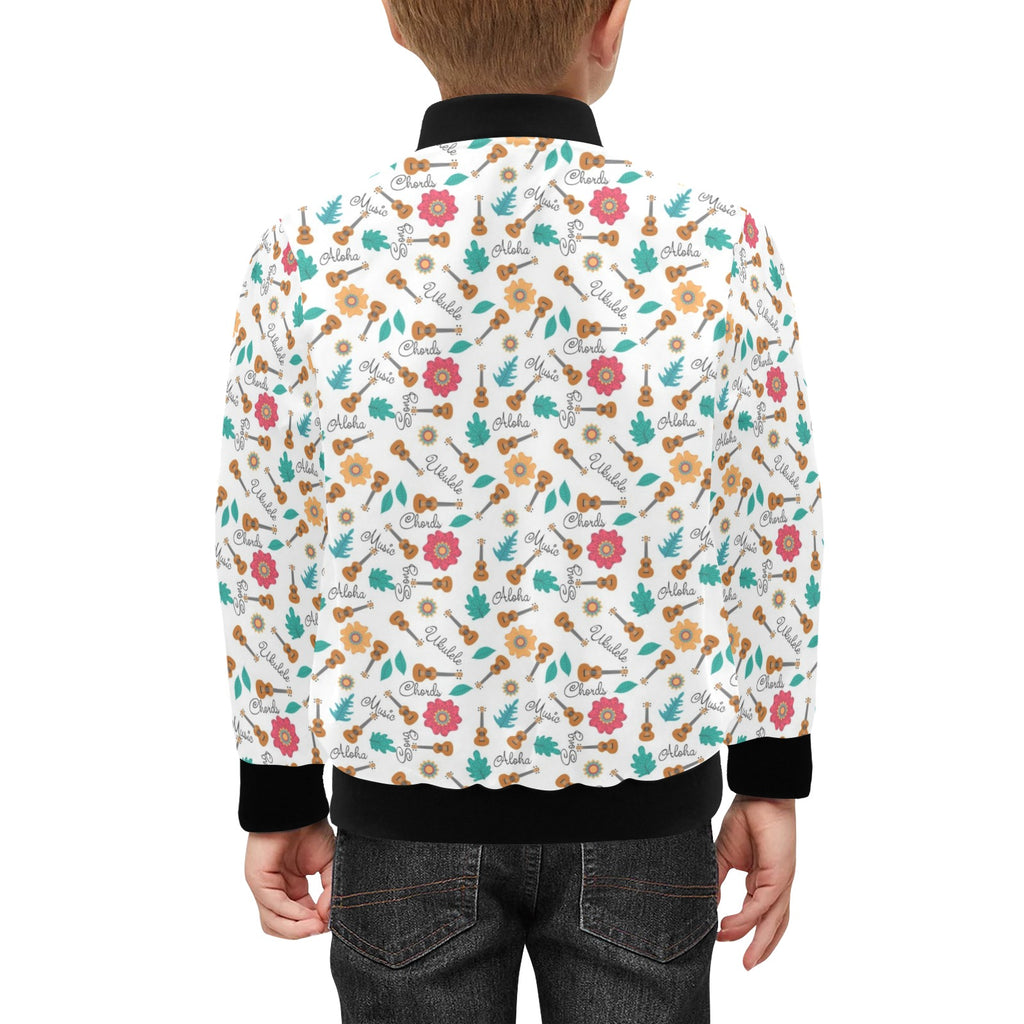 Ukulele Kids Bomber Jacket Kids Bomber Jacket Music Printed Offshore