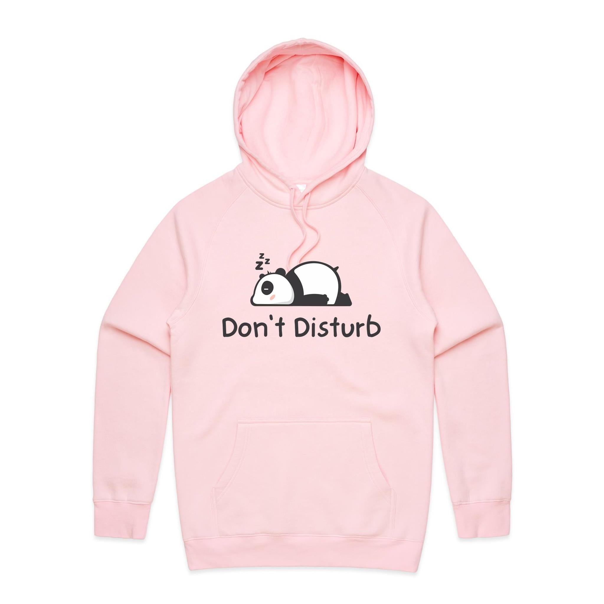 Don't Disturb, Panda - Mens Hoodie Pink Mens Hoodie animal Printed In Australia