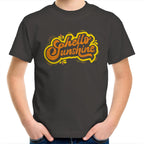Hello Sunshine - Kids Youth T-Shirt Charcoal Kids Youth T-shirt Printed In Australia Summer