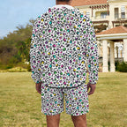 Animal Print In Colour Men's Lightweight Sun Hoodie & Shorts Set Men's Lightweight Sun Hoodie & Shorts animal Printed Offshore