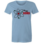 Atom, I'm The Bomb - Womens T-shirt Carolina Blue Womens T-shirt Printed In Australia Science