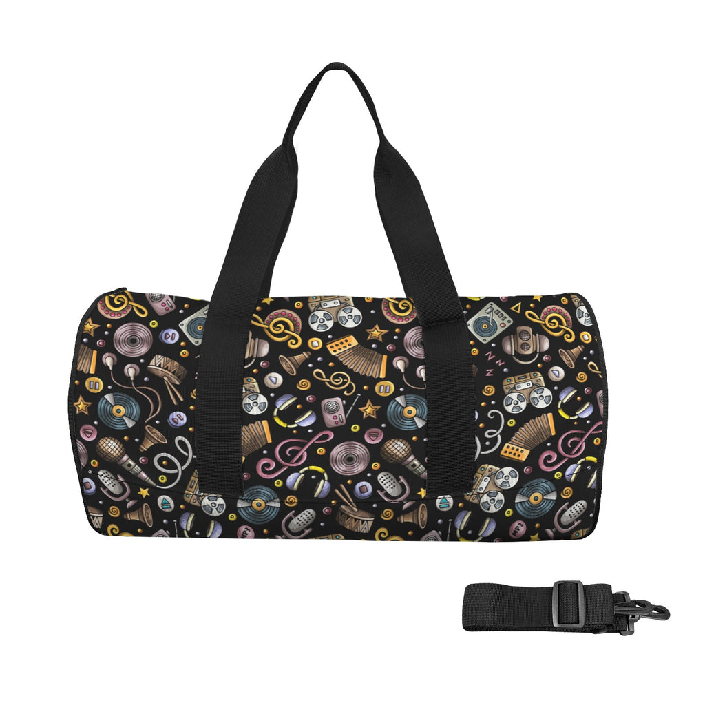 Retro Music Mix Duffle Bag one size Duffle Bag Printed Offshore