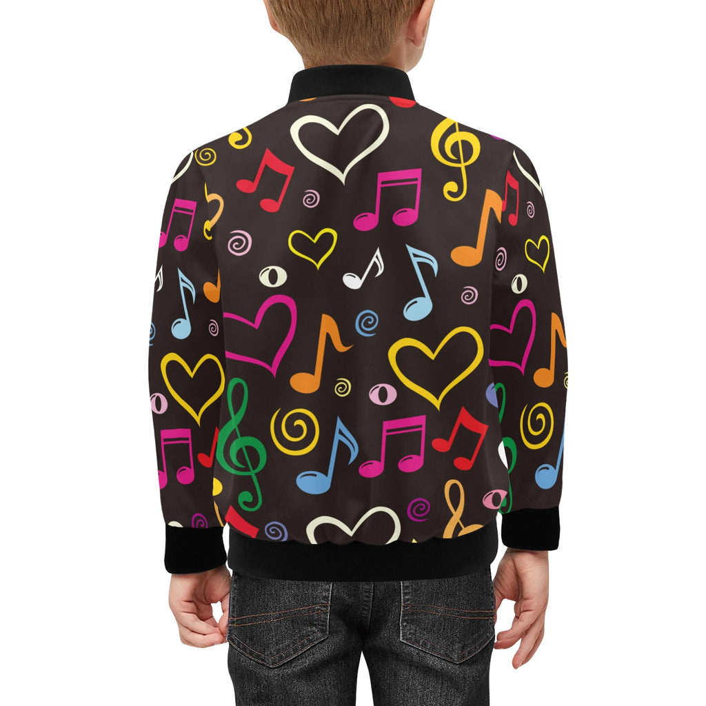 Music Love Kids Bomber Jacket Kids Bomber Jacket Music Printed Offshore
