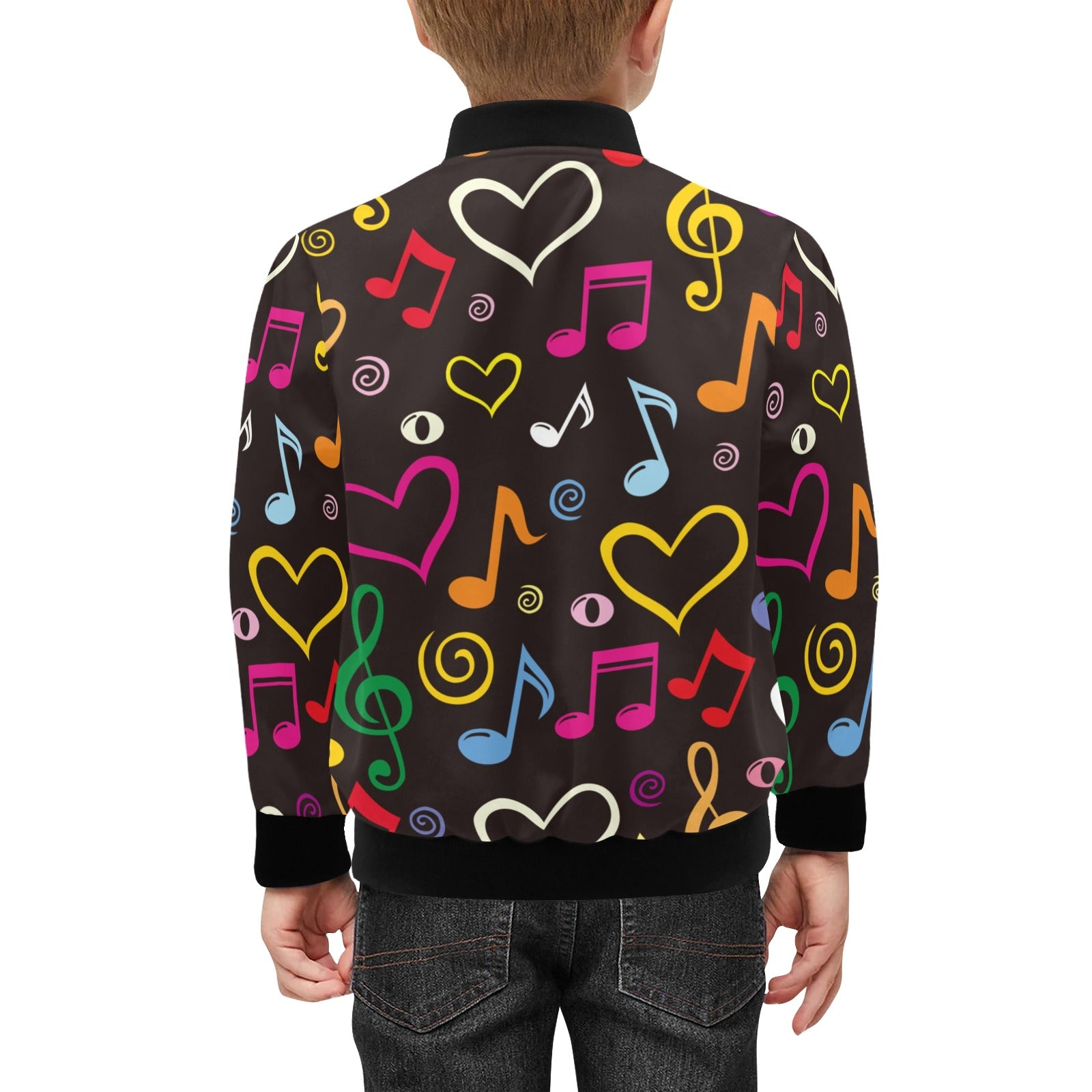 Music Love Kids Bomber Jacket Kids Bomber Jacket Music Printed Offshore