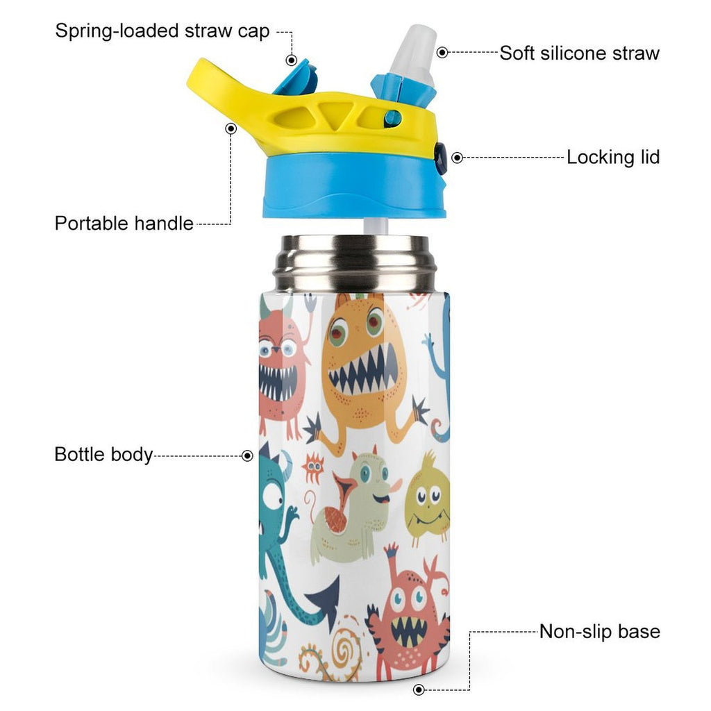 Monster Time - Little Kids Water Bottle Little Kids Water Bottle Printed Offshore Sci Fi