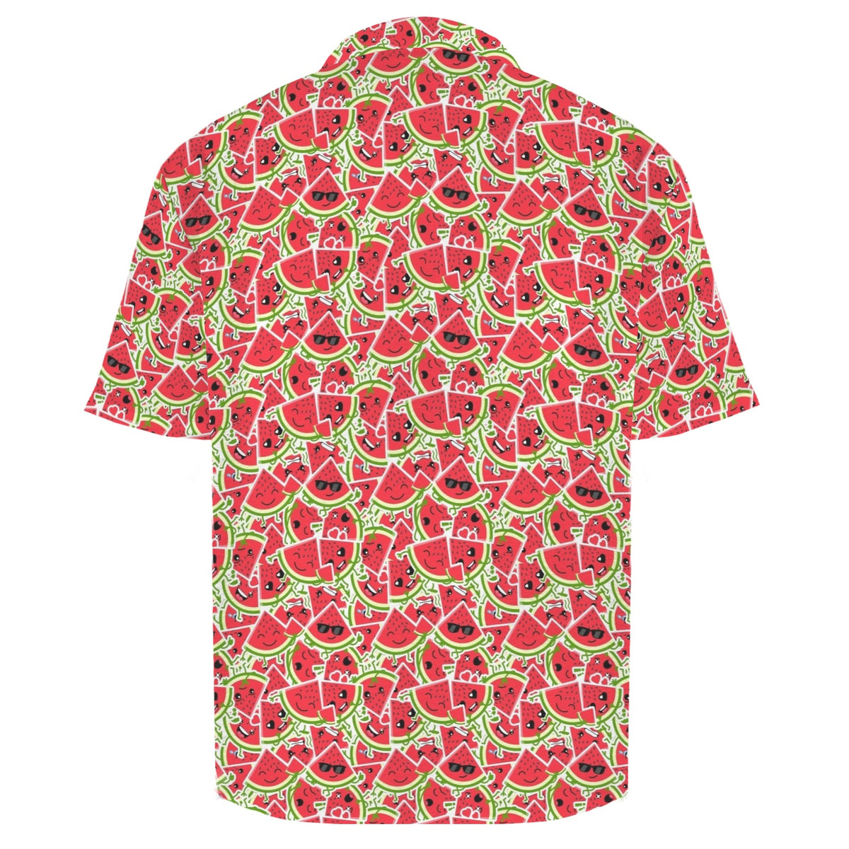 Busy Watermelon Men's Crinkle Hawaiian Shirt