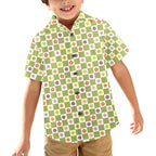 Flower Check Junior Kids Hawaiian Shirt