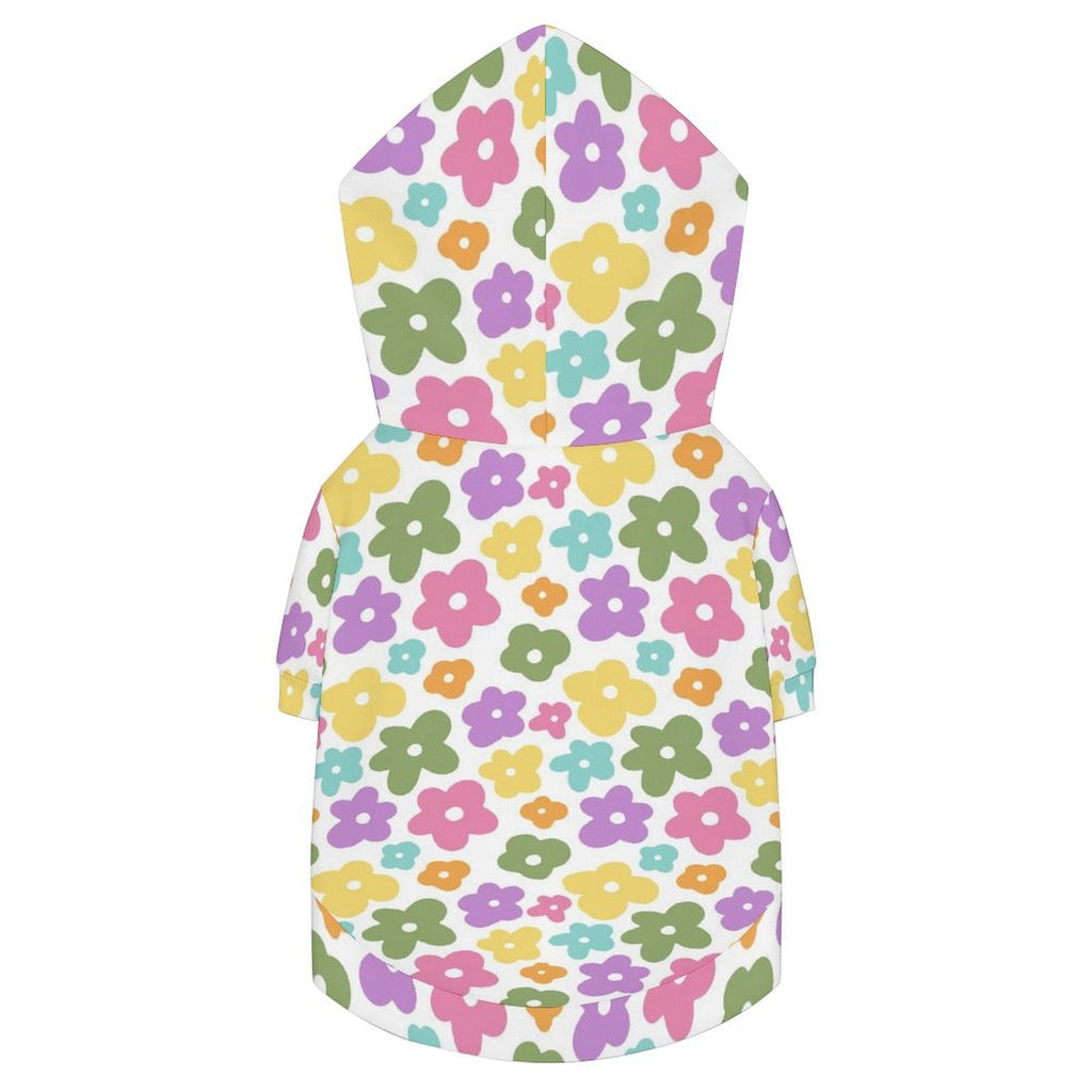 Pastel Flowers Pet Hoodie (Small Size)