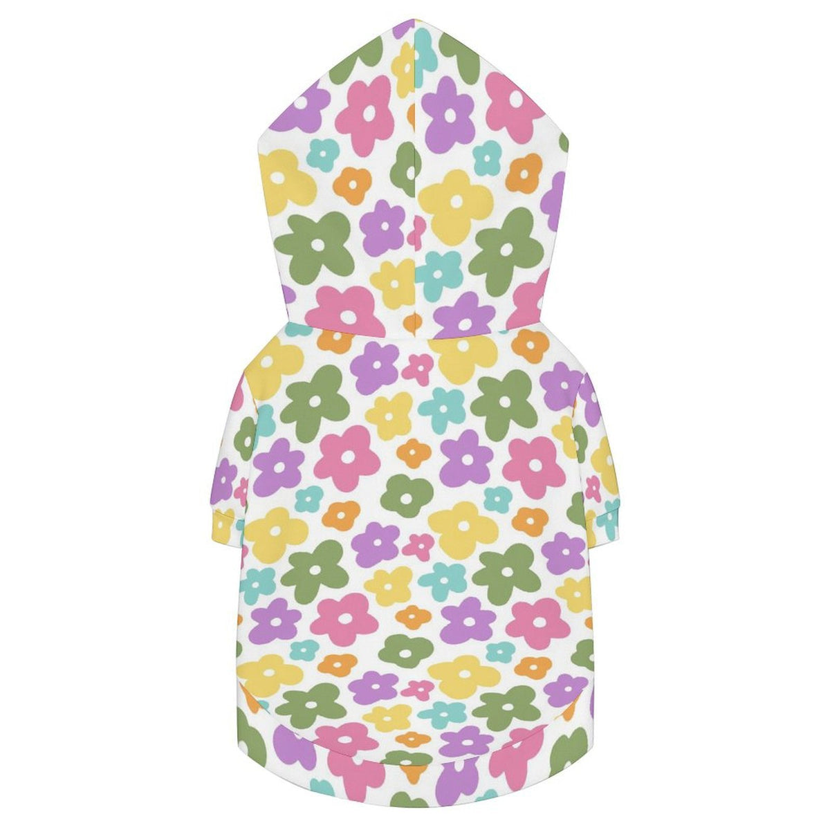 Pastel Flowers Pet Hoodie (Small Size)