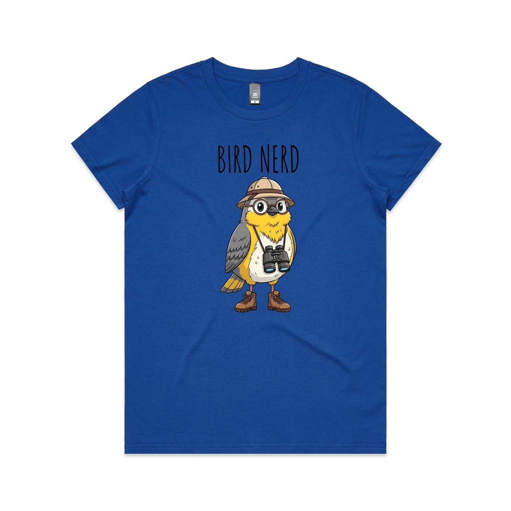 Bird Nerd 2 Women's AS Colour T-shirt Bright Royal Womens T-shirt animal Birds Printed In Australia