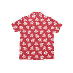 Red Retro Foliage, Hawaiian Flower - Junior Kids Hawaiian Shirt
