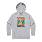 All We Need Is Love - Womens Hoodie Grey Marle Womens Hoodie Love Printed In Australia