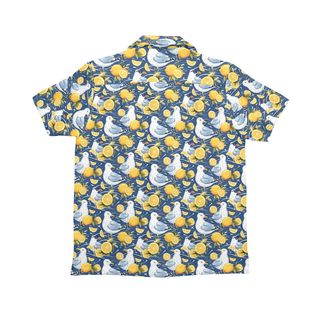 Lemon Seagull Senior Kids Hawaiian Shirt