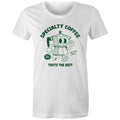 Specialty Coffee - Womens T-shirt White Womens T-shirt Coffee Printed In Australia