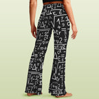 Mathematics High Waist Crossover Tummy Control Flare Leggings High Waist Flare Leggings Maths Printed Offshore