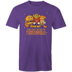 The Diet Starts Tomorrow, Hamburger And Fries - Mens T-Shirt Purple Mens T-shirt Food Printed In Australia