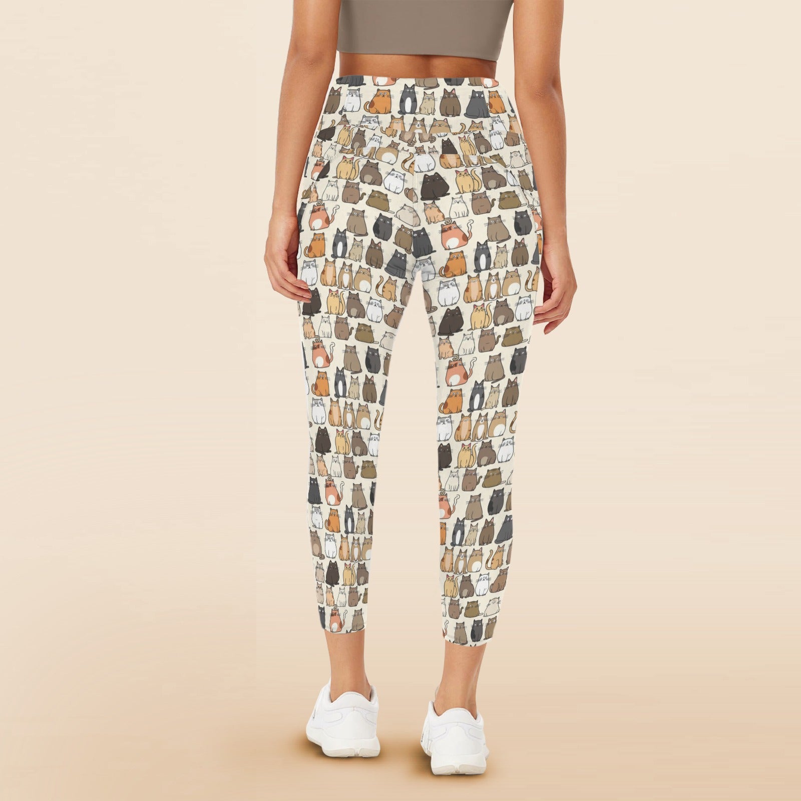 Lots Of Cats - Women's High Waist Pockets Yoga Leggings