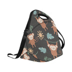 Monkey Swing Neoprene Lunch Bag/Large (Model 1669) Neoprene Lunch Bag animal Printed Offshore