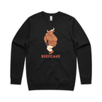 Beefcake - AS Colour Stencil Crew Sweatshirt Black Sweatshirt Fitness Printed In Australia