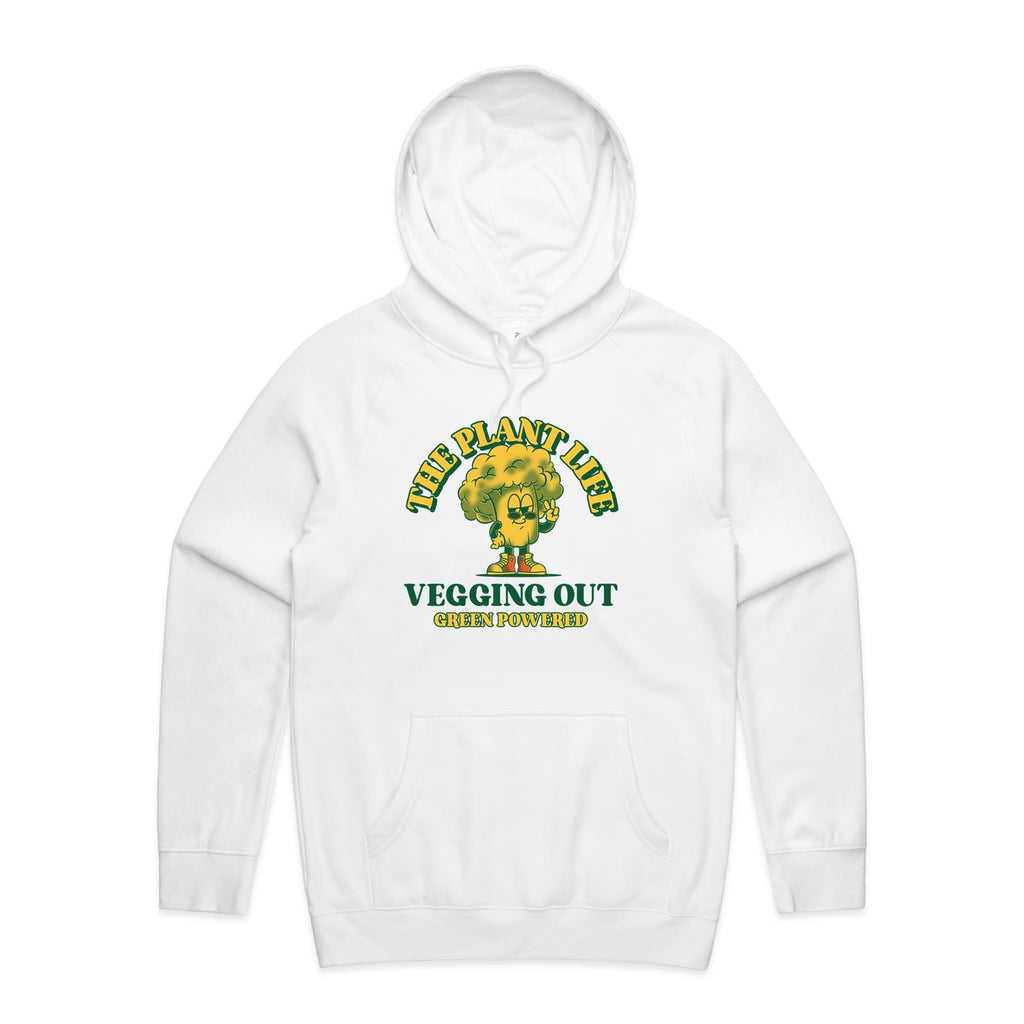 The Plant Life, Vegan - Mens Hoodie White Mens Hoodie Printed In Australia