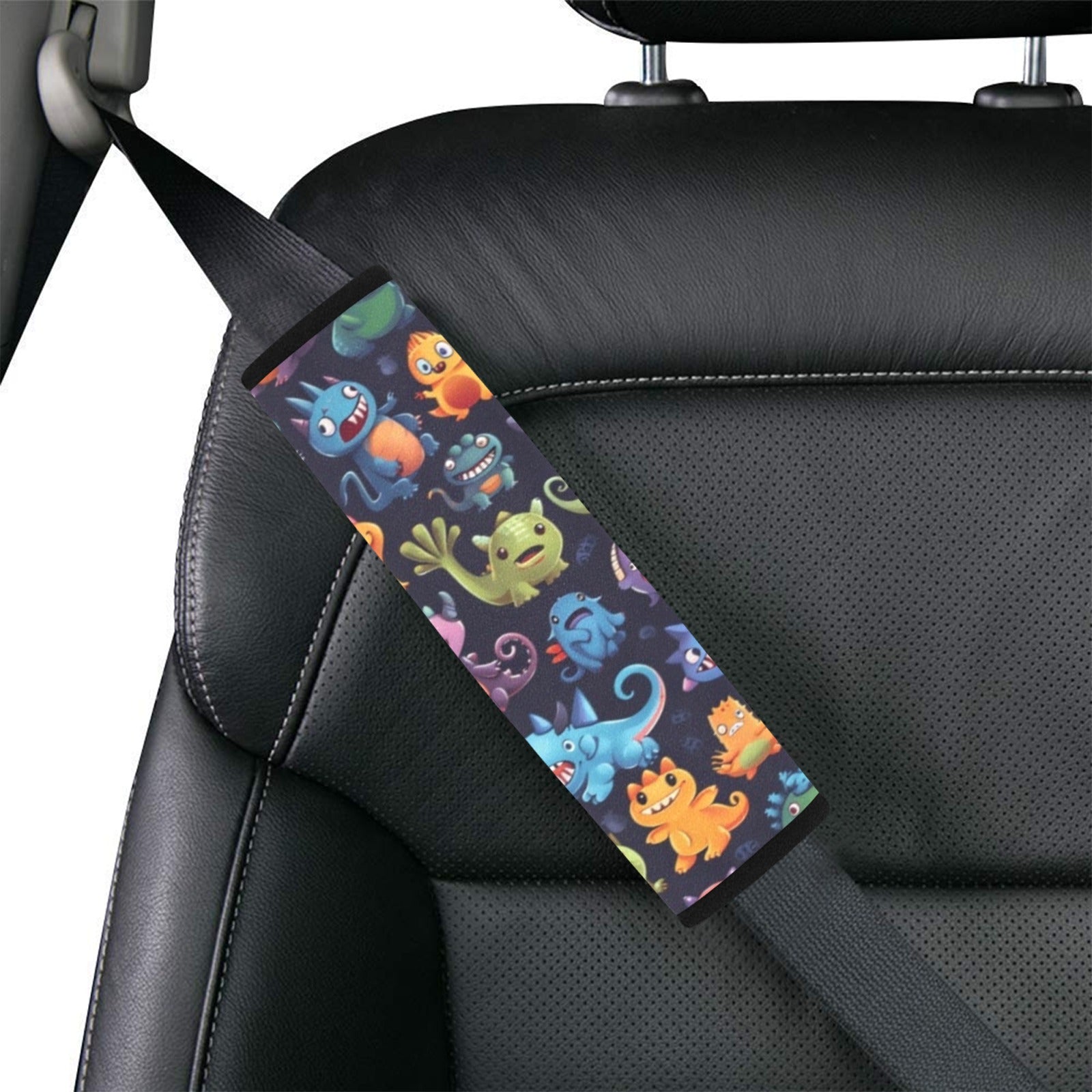 Monster Mania Car Seat Belt Cover 7''x10'' (Pack of 2) Car Seat Belt Cover 7x10 (Pack of 2) Printed Offshore