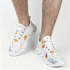 White Galaxy Men's Twisted Sole Sneakers