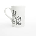 Personalised Skeleton, I've Got Your Back White 10oz Porcelain Slim Mug Default Title Personalised Porcelain Mug Globally Fulfilled