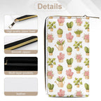 Cactus Pots And Flowers - PU Leather Wallet