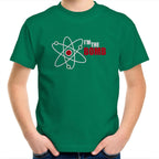 I'm The Bomb, Atom - Kids Youth T-Shirt Kelly Green Kids Youth T-shirt Printed In Australia Science