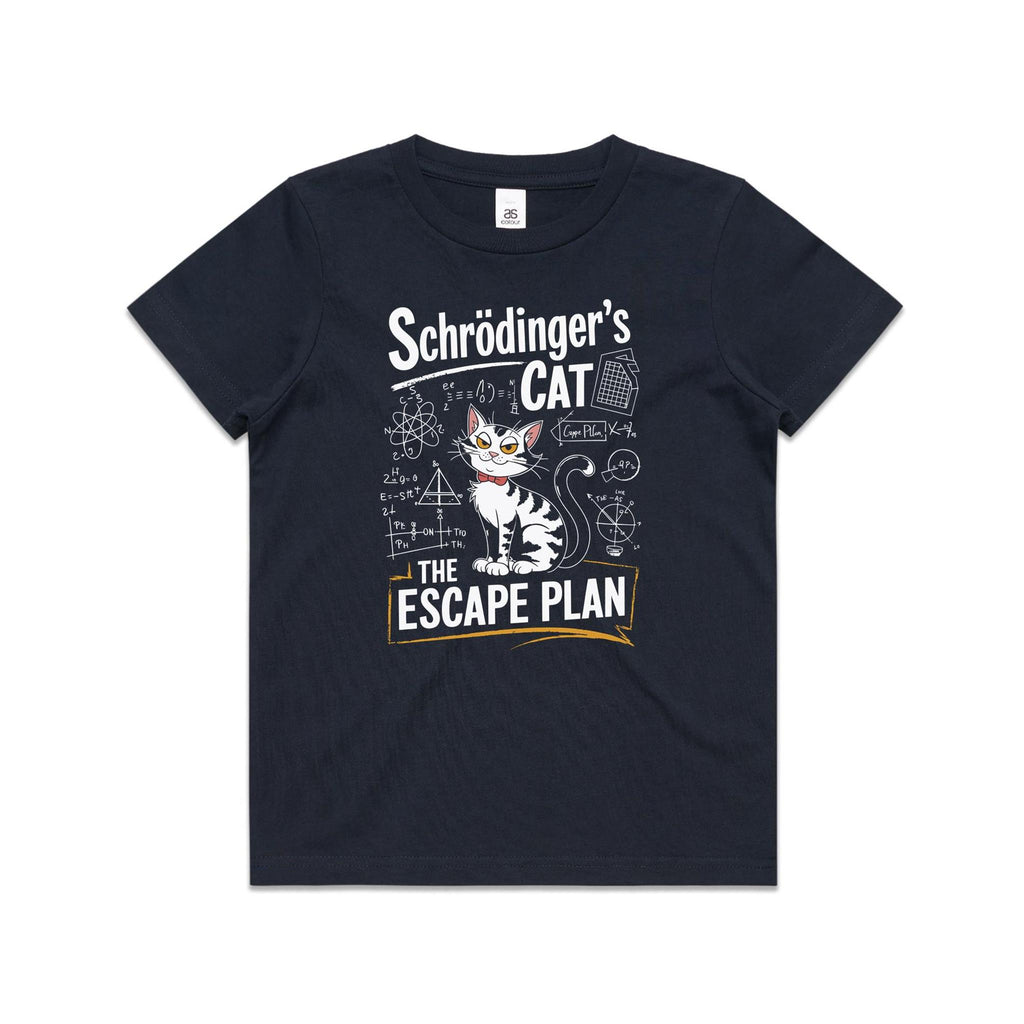 Schrodinger's Cat The Escape Plan Kids AS Colour T-shirt
