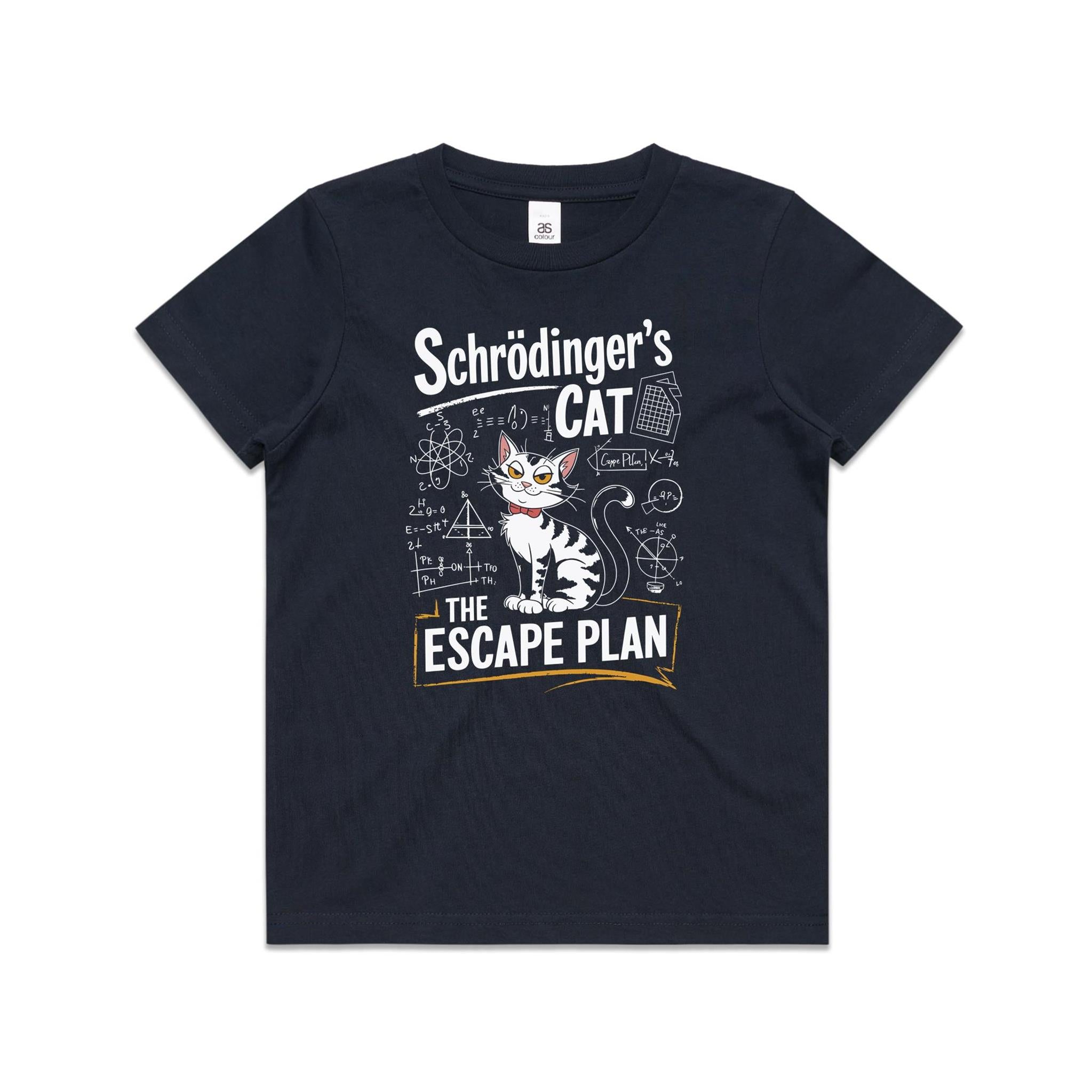 Schrodinger's Cat The Escape Plan Kids AS Colour T-shirt