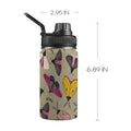 Pretty Moths Kids Water Bottle with Chug Lid (12 oz) One Size Kids Water Bottle with Chug Lid animal Printed Offshore