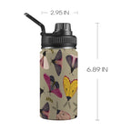 Pretty Moths Kids Water Bottle with Chug Lid (12 oz) One Size Kids Water Bottle with Chug Lid animal Printed Offshore