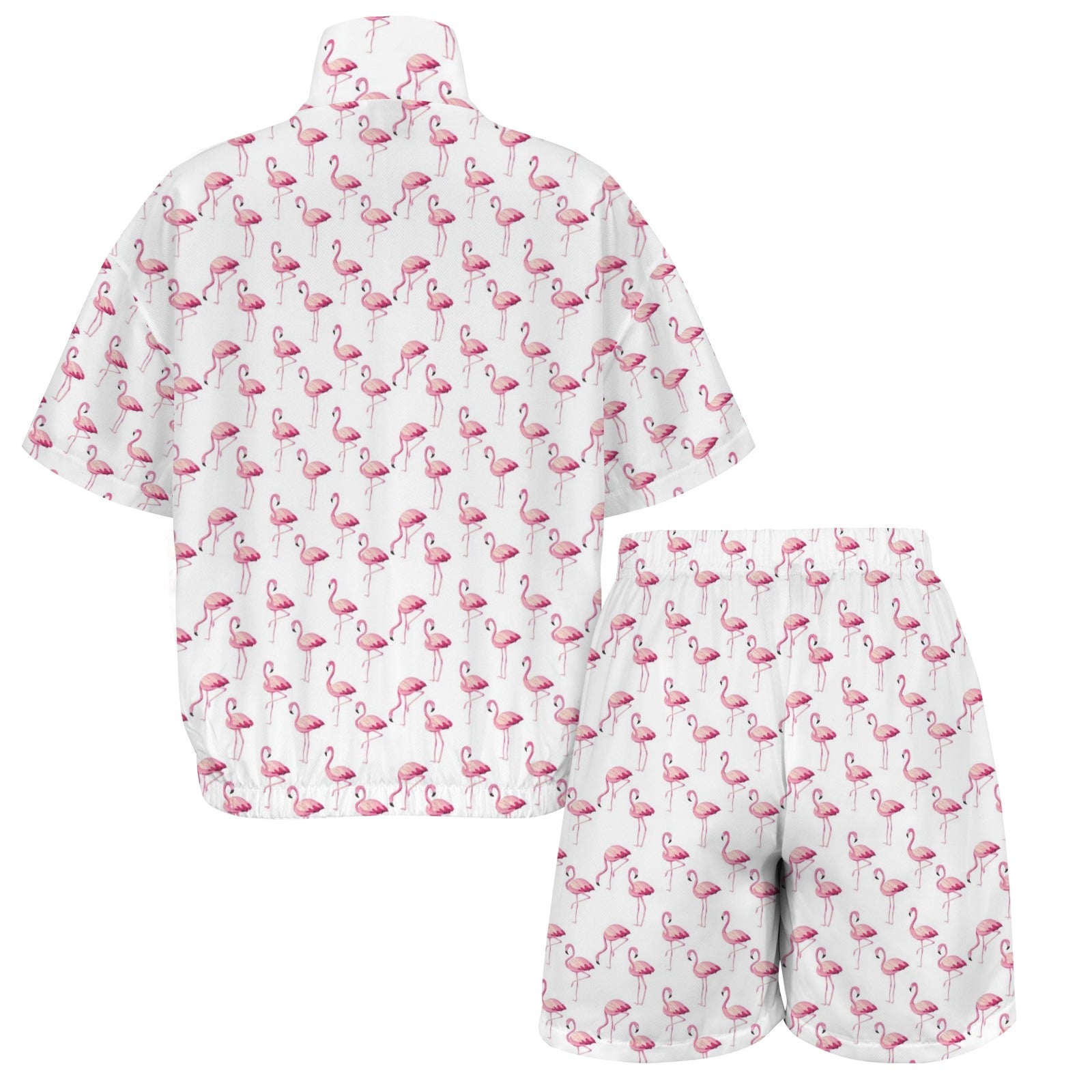 Flamingos Women's Windbreaker Short Set Women's Windbreaker Short Set animal Printed Offshore