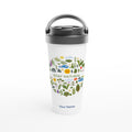 Personalised - Stay Natural - White 15oz Stainless Steel Travel Mug Default Title Personalised Travel Mug customise Globally Fulfilled personalise plants