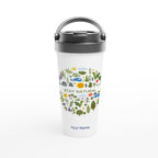 Personalised - Stay Natural - White 15oz Stainless Steel Travel Mug Default Title Personalised Travel Mug customise Globally Fulfilled personalise plants