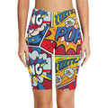 Comic Book Women's Bike Shorts With Side Pockets Women's Bike Shorts comic Printed Offshore