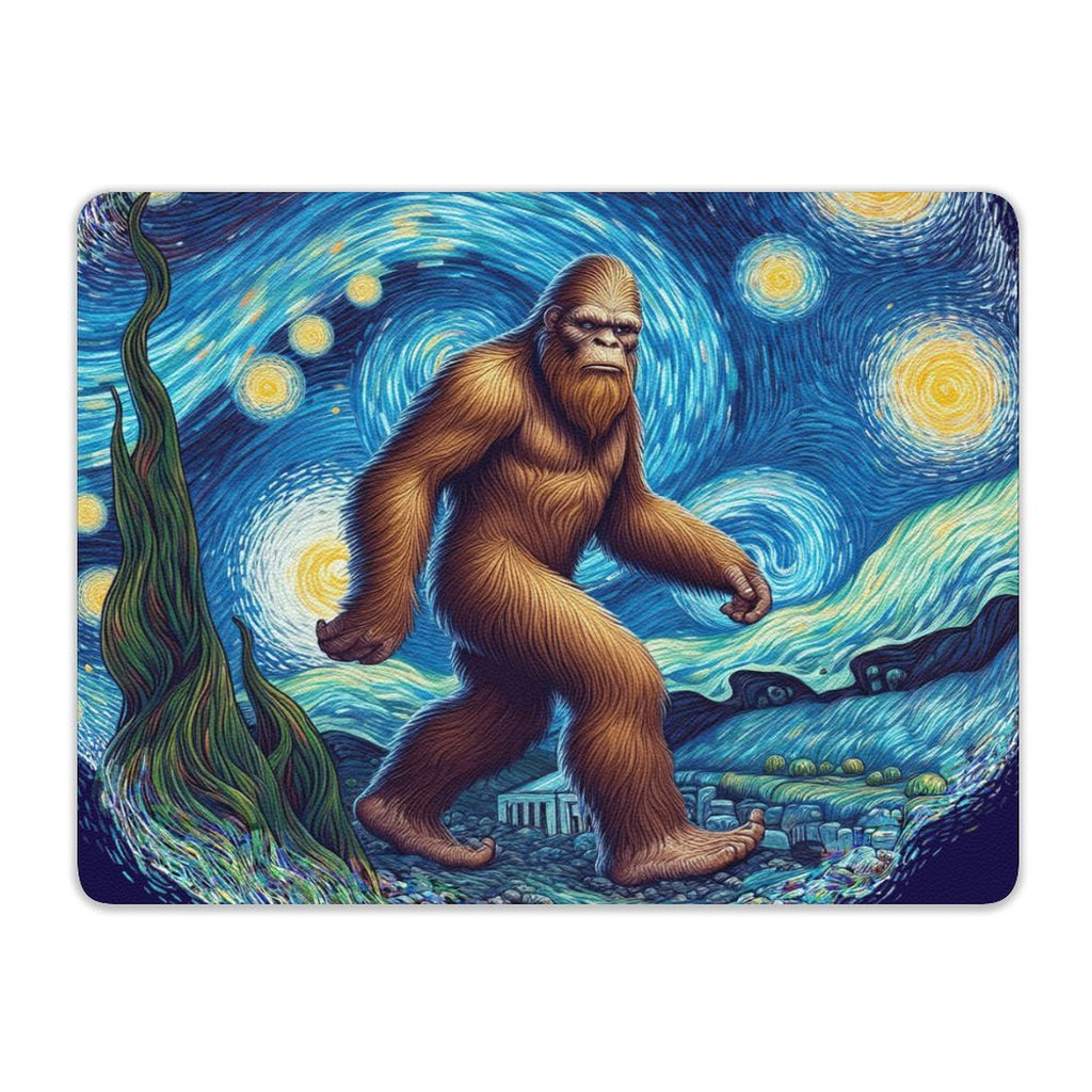Big Foot Starry Night Leather Mouse Pad Leather Mouse Pad Printed Offshore Sci Fi