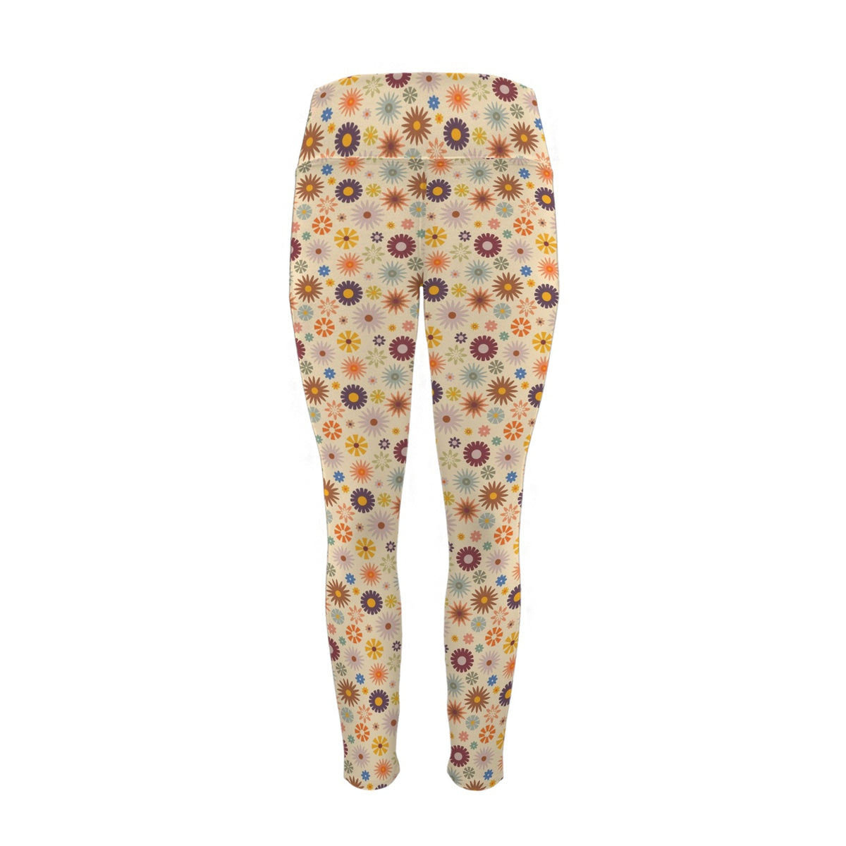 Abstract Floral Women's High Waist Pockets Yoga Leggings