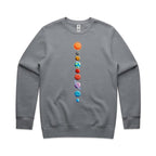 SweatshirtSolar System - AS Colour Stencil Crew Gravel Sweatshirt Printed In Australia Space