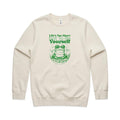 Life's Too Short Not To Be Yourself AS Colour Stencil Crew Unisex Ecru Sweatshirt Positivity Printed In Australia