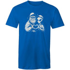 Alien Bigfoot Heart Hands - Mens T-Shirt Bright Royal Mens T-shirt Love Printed In Australia Sci Fi