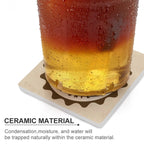 Welcome To Our Cafe - Ceramic Coasters (Square) Ceramic Coasters Coffee Printed Offshore