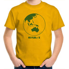 No Planet B, Earth - Kids Youth T-Shirt Gold Kids Youth T-shirt Environment Printed In Australia