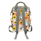 Fun Floral - Multi-Function Backpack, Nappy / Diaper Bag