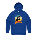 Retro Music - Mens Hoodie Bright Royal Mens Hoodie Music Printed In Australia Retro