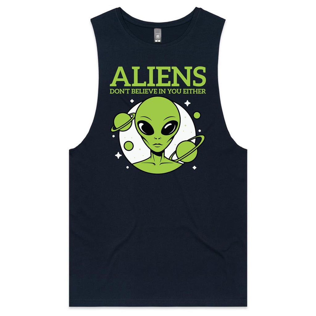 Aliens Don't Believe In You Either Men's AS Colour Tank Top Tee