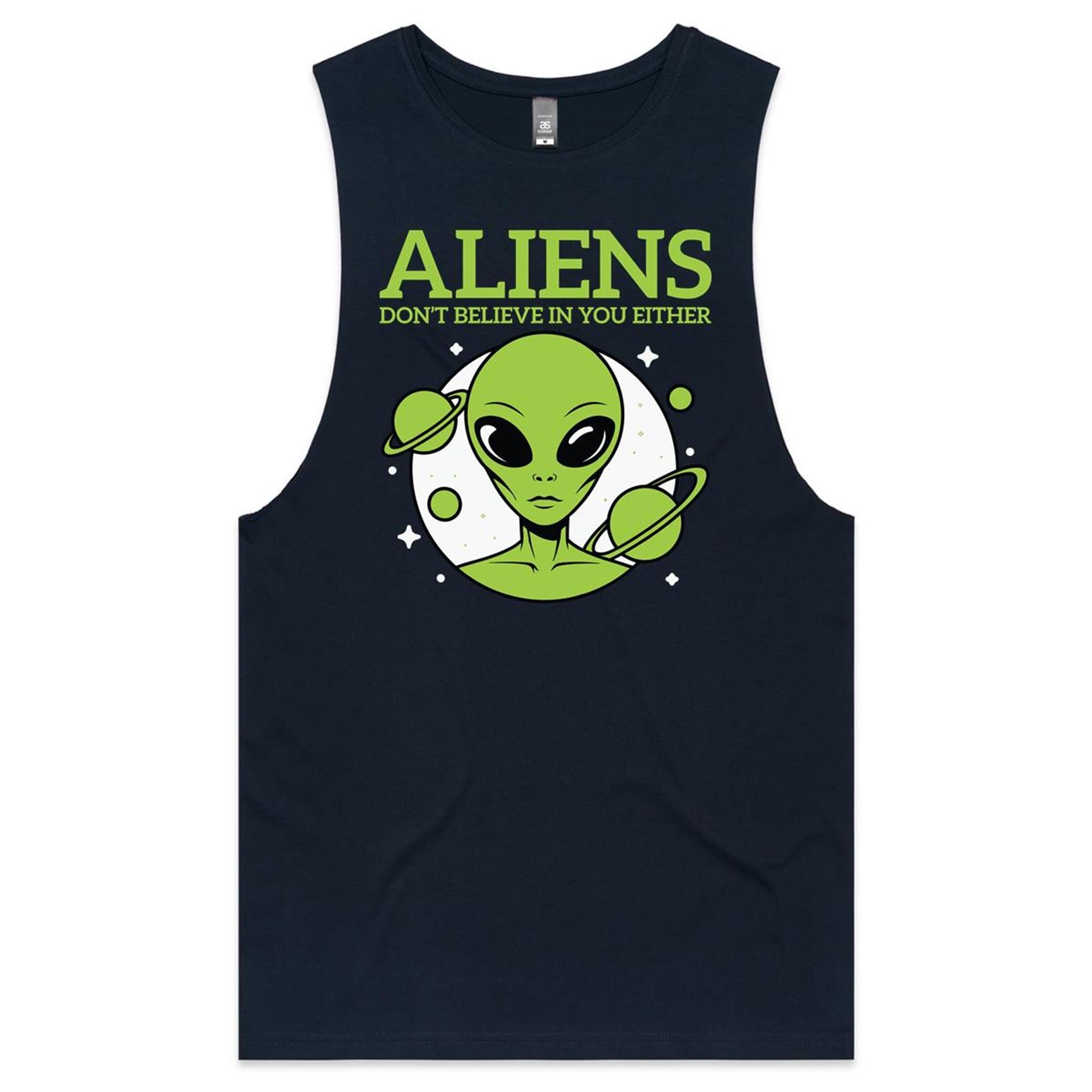 Aliens Don't Believe In You Either Men's AS Colour Tank Top Tee